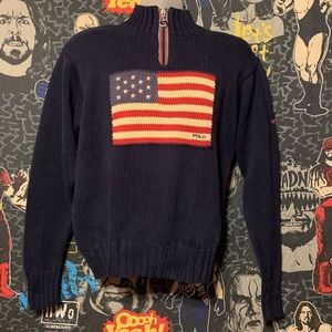 Polo American Flag Knit Sweater